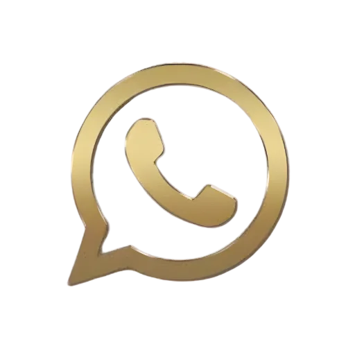 Gold WhatsApp Logo
